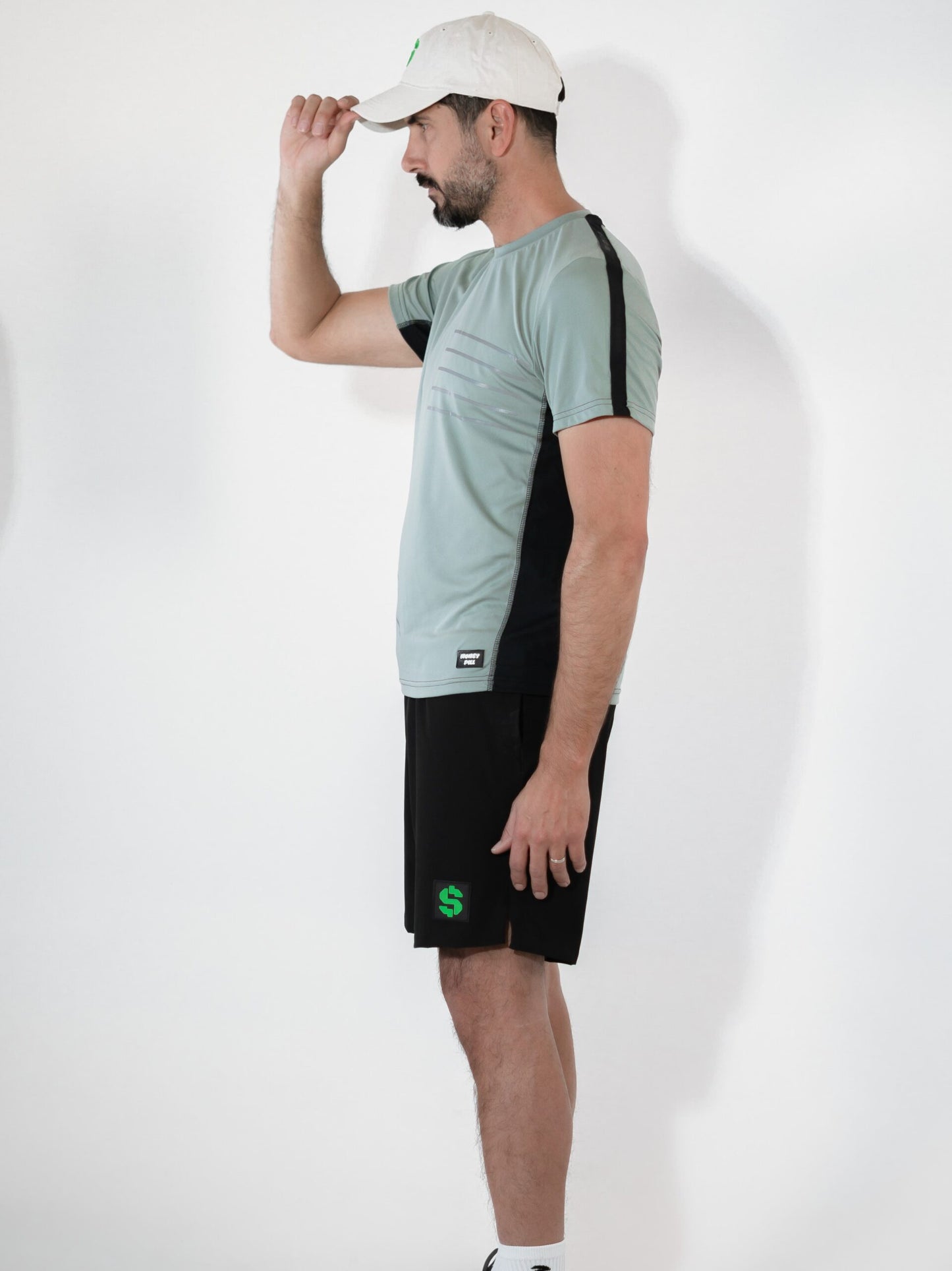 PLAYERA DRYFIT GRIS CON NEGRO